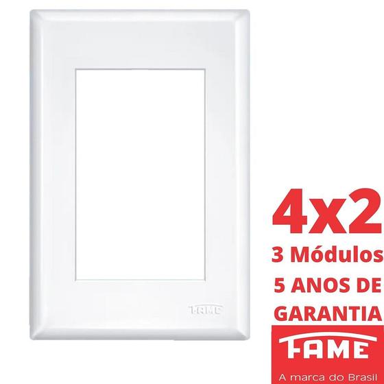 Imagem de Placa 4X2 03 Módulo Com Suporte Evidence FAME 2887/3896