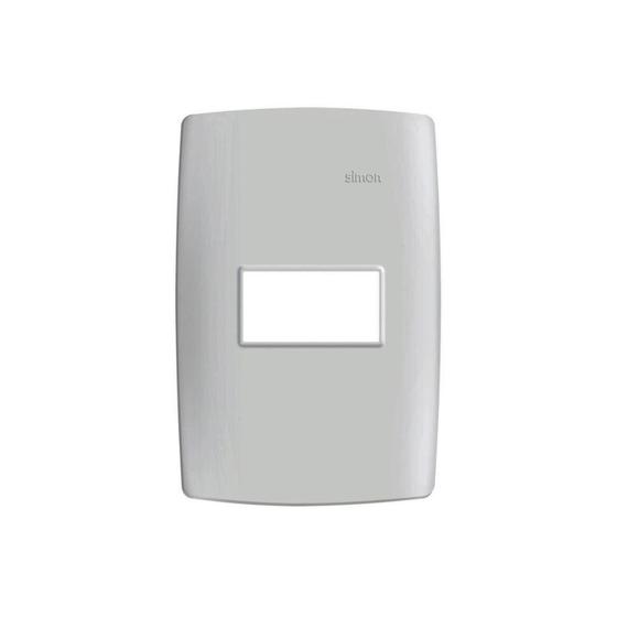 Imagem de Placa 4x2 1 Posto Horizontal com Suporte Simon 30 Branca