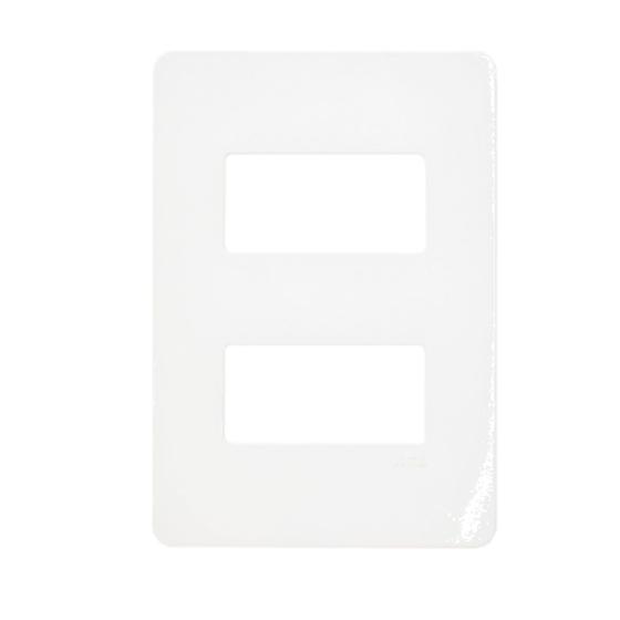 Imagem de Placa 4x2 2 Modulos Separados Horizontal N1372.2 CR Creme, Linha Unno Life, ABB