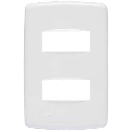 Placa 4X2 2 Postos Duale Up Separados Branca Iriel Menor preço em Placa 4X2 2 Postos Duale Up Separados Branca Iriel
