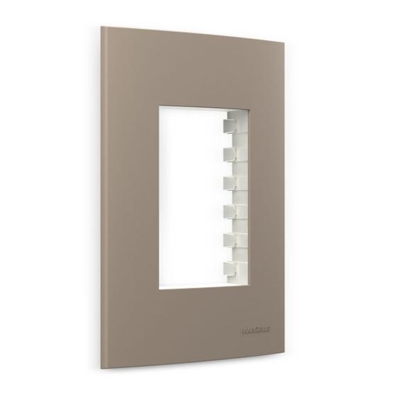 Imagem de Placa 4x2 3 Postos com Suporte Argila Sleek Colors Margirius