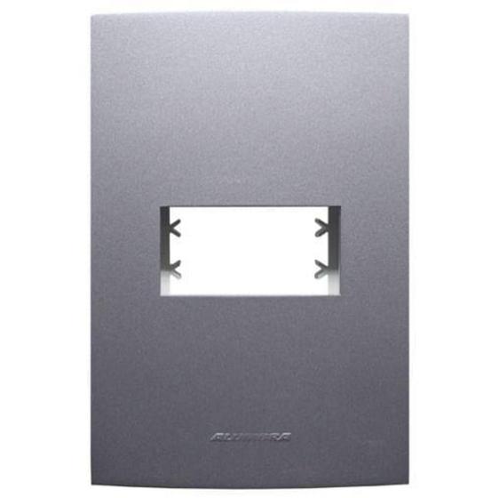 Imagem de Placa 4x2 c/ Suporte p/ 1 Módulo Inova Pro Class Grafite Alumbra