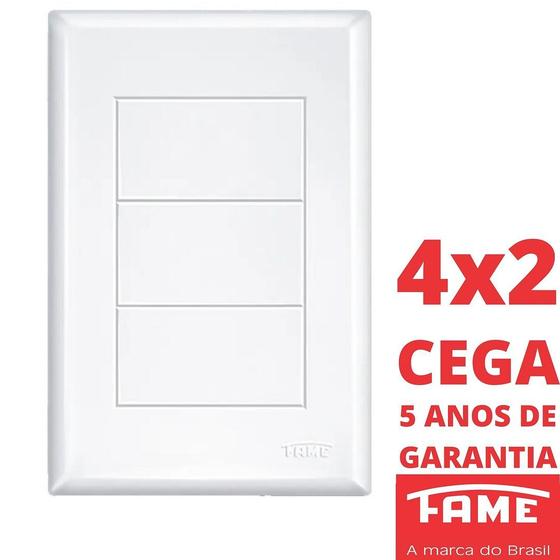 Imagem de Placa 4X2 Cega Com Suporte Evidence FAME 2883/3897