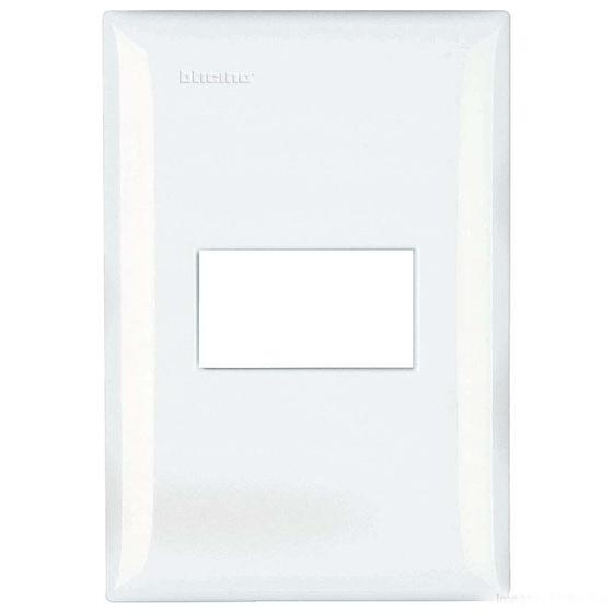 Placa 4x2 com 1 módulo branco Thesi Bticino Pial Menor preço em Placa 4x2 com 1 módulo branco Thesi Bticino Pial