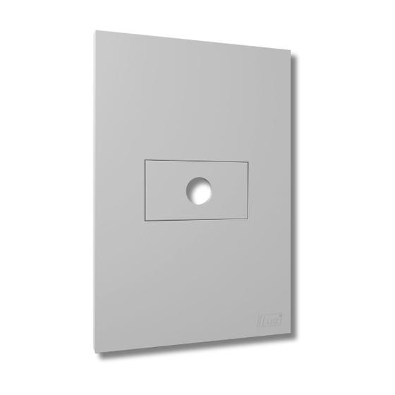 Imagem de Placa 4x2 Com Saída Para Fio Recta Satin Cor Prata/Cinza/Grafite - B.lux