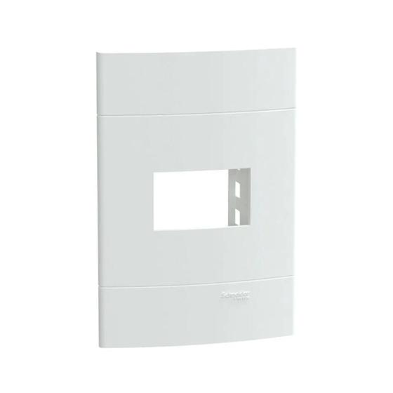 Imagem de Placa 4X2 Para 1 Módulo+ Suporte Branco Lunare Up Schneider