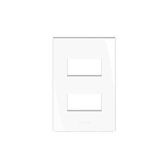 Placa 4x2 para 2 módulos com suporte branca Inovapro Alumbra Menor preço em Placa 4x2 para 2 módulos com suporte branca Inovapro Alumbra