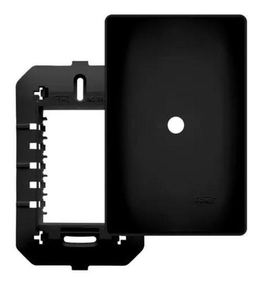 Imagem de Placa 4x2 Preta Com Suporte Saída de Fio Habitat Black - Fame