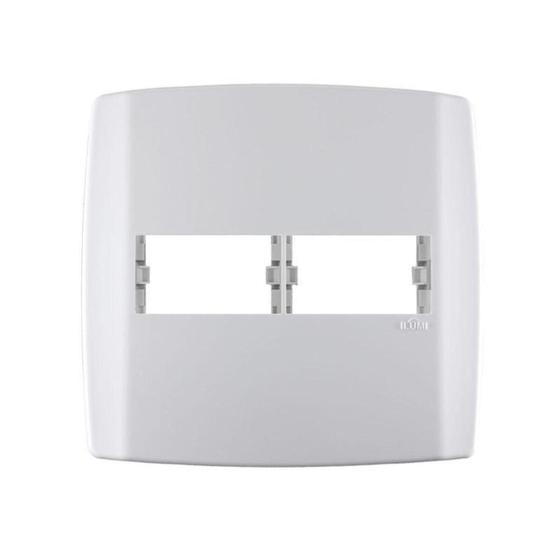Imagem de Placa 4x4" 1+1 módulo separados horizontal com suporte - slim - ilumi