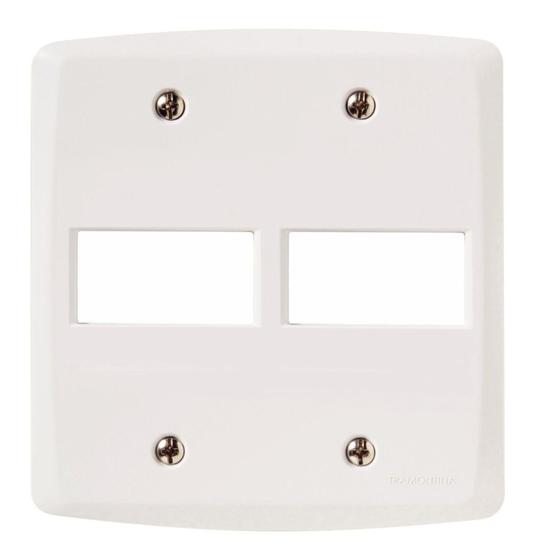 Imagem de Placa 4X4 2P Horizontal Lux2 Branco Tramontina