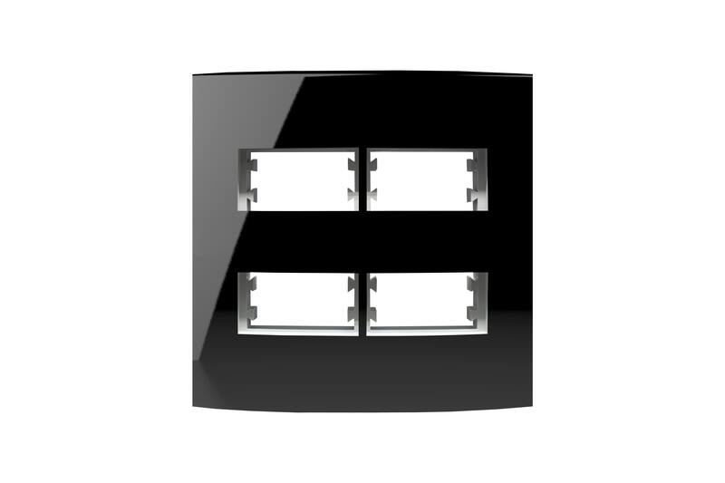 Placa 4x4 4 Módulos Inova Pro Class BlackPiano 85531 Alumbra - Módulo ...