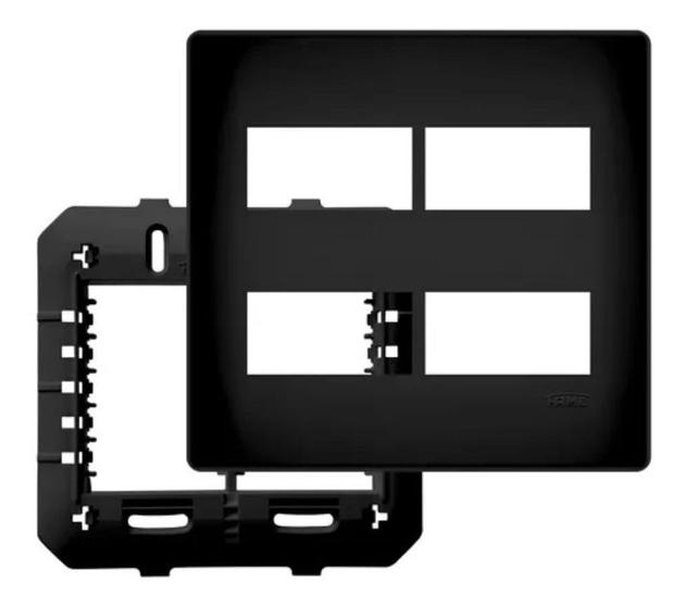 Imagem de Placa 4x4 Preta 04 Módulos Dis. Com Suporte SHP - Fame