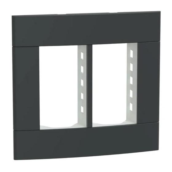 Imagem de Placa 6 mód 4x4+ Suporte Grafite Fosco Lunare Up Schneider