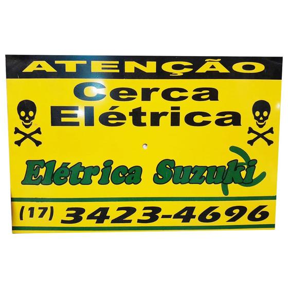 Imagem de Placa alerta p/ cerca eletrica s/relevo 180x111