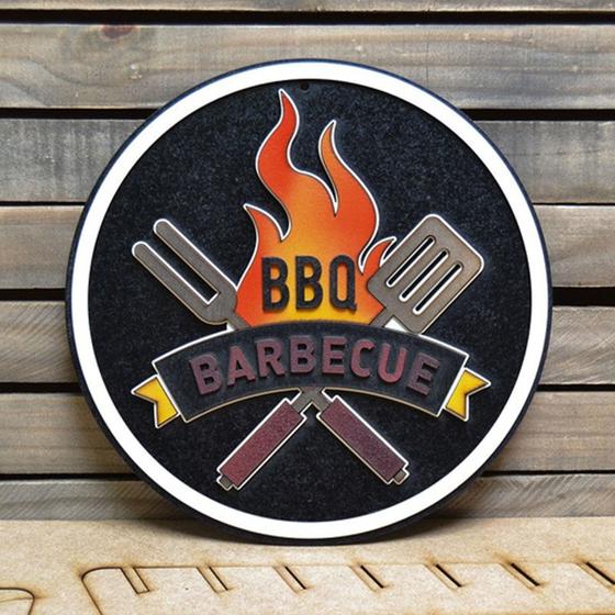 Imagem de Placa  Alto Relevo, Decoração, Barbecue 60cm + Gremio 60 cm