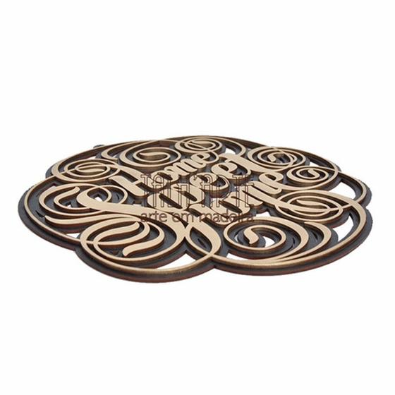 Imagem de Placa Alto Relevo Home Sweet Home Confeccionada Em Mdf 44 Cm