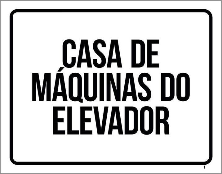 Imagem de Placa Ambiente Casa De Máquinas Do Elevador 27X35