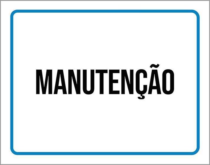 Imagem de Placa Ambiente Sinalização Setor Manutenção 27X35