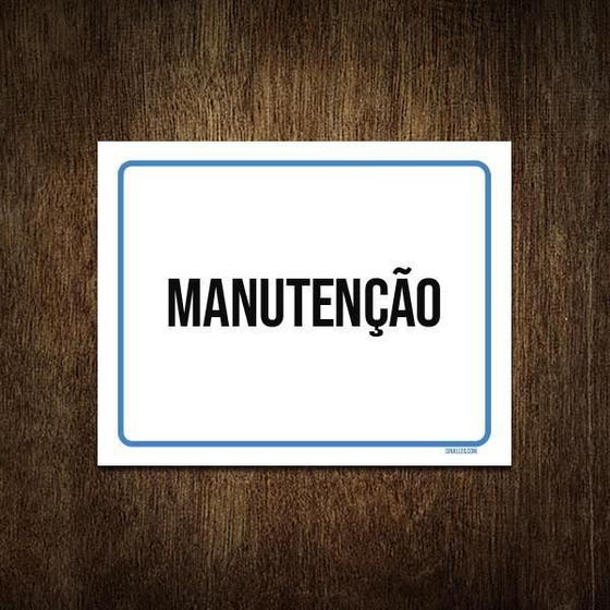 Imagem de Placa Ambiente Sinalização Setor Manutenção 27X35