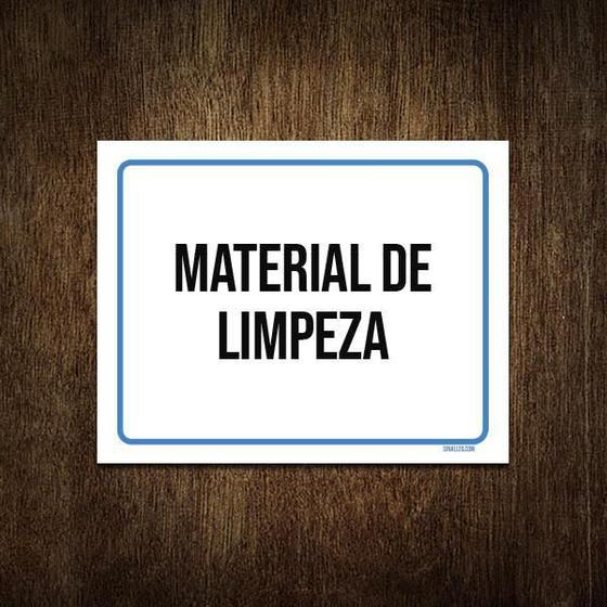 Imagem de Placa Ambiente Sinalização Setor Material De Limpeza 18X23