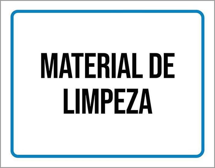 Imagem de Placa Ambiente Sinalização Setor Material De Limpeza 27X35