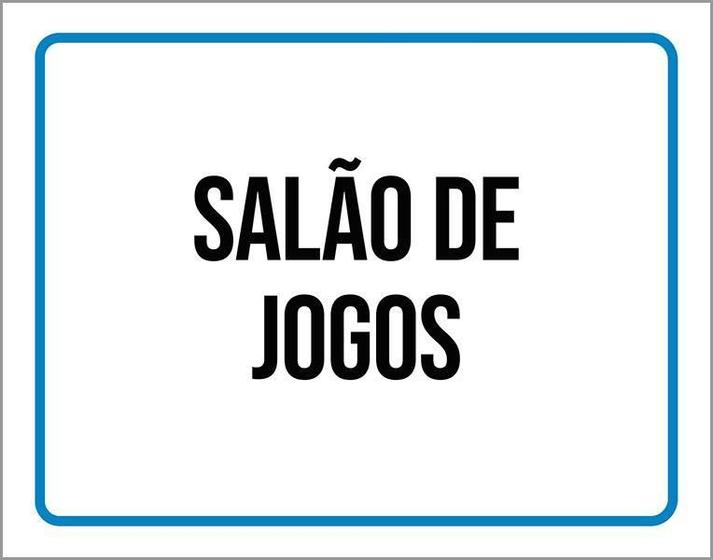 Imagem de Placa Ambiente Sinalização Setor Salão De Jogos 27X35