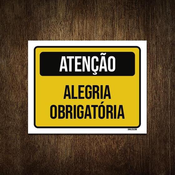 Imagem de Placa Aniversário Criança Alegria Obrigatória 36X46