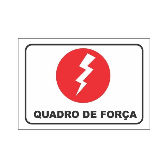 Imagem de Placa Aviso Sinalização Portas Quadro De Força 19,5Cmx14Cm