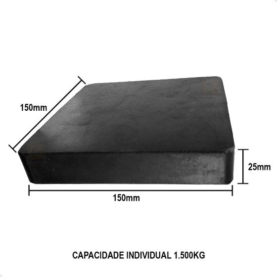 Imagem de Placa Borracha Calço De Borracha - Anti Vibração Modelo G