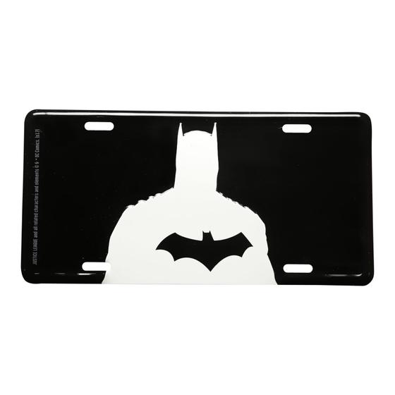 Imagem de Placa carro aluminio core batman bust preto