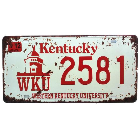 Imagem de Placa Carro Antiga Decorativa Metálica Kentucky 414-10