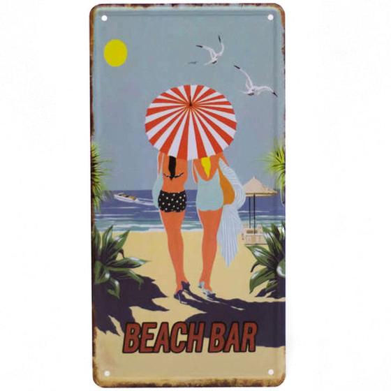 Imagem de Placa Carro Decorativa De Metal Beach Bar