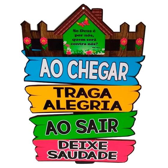 Imagem de Placa Casa ativa De Parede Green Traga Alegria