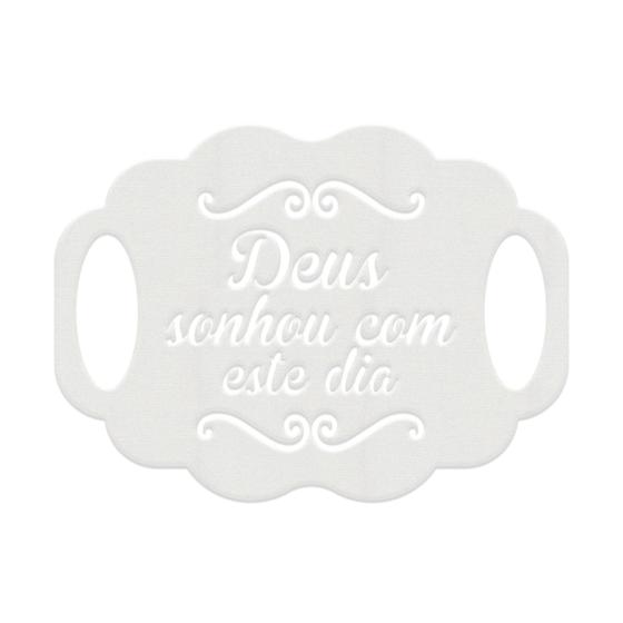 Imagem de Placa Casamento Decoração Corte Premium MDF Branco 