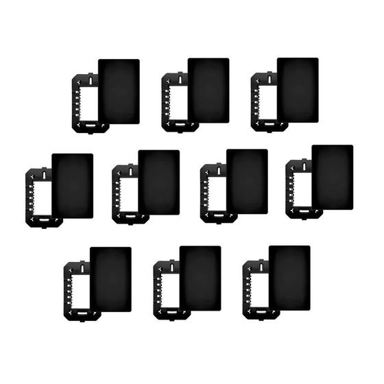 Imagem de Placa Cega (10un) 4x2 Com Suporte Habitat Preto- Fame