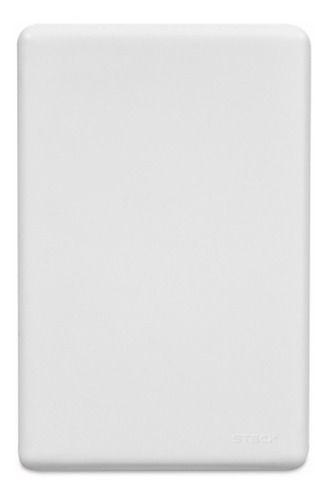 Imagem de Placa Cega Com Suporte 3 Módulos 4x2 - Steck Cor Branco