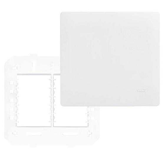 Placa Cega com Suporte 4x4 Habitat Branco Menor preço em Placa Cega com Suporte 4x4 Habitat Branco