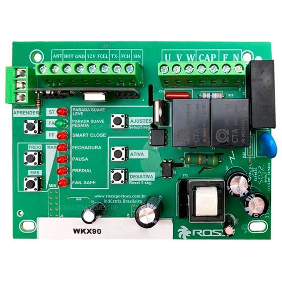 Imagem de Placa Central De Comando Motor Portão WKX90 Rossi 433mhz