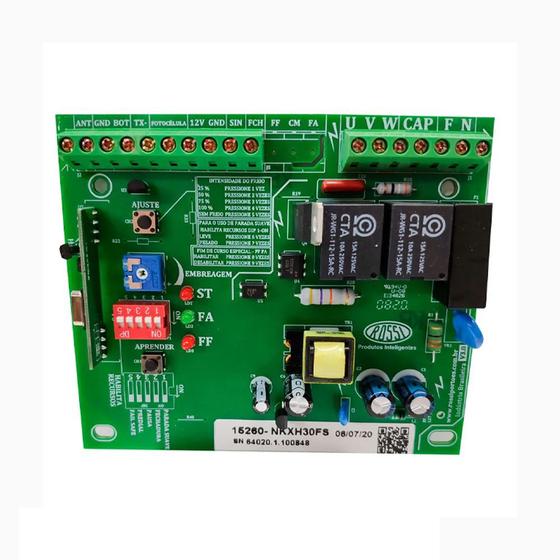 Placa Central de Comando para Motor de Portão NKXH30 FS 433 MHZ - Rossi Menor preço em Placa Central de Comando para Motor de Portão NKXH30 FS 433 MHZ - Rossi