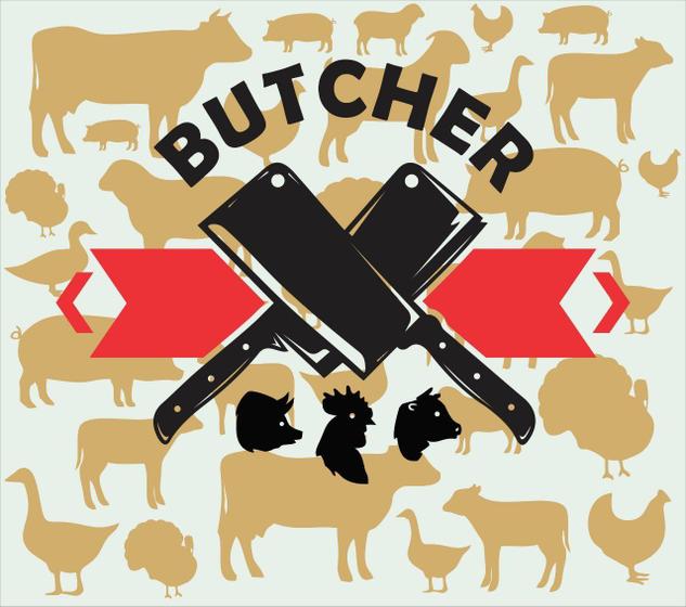 Imagem de Placa Churrasqueira Butcher Laqueada 3D Mdf - 40 x 40 cm