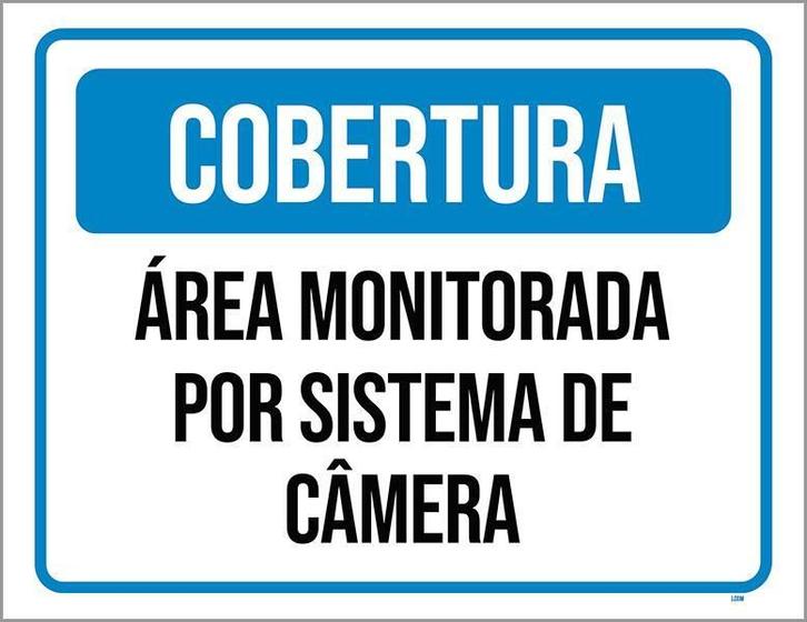 Imagem de Placa Cobertura Área Monitorar Câmera ul 27X35