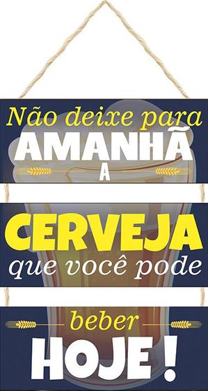 Imagem de Placa com Corda 3 Peças Não deixe para Amanhã