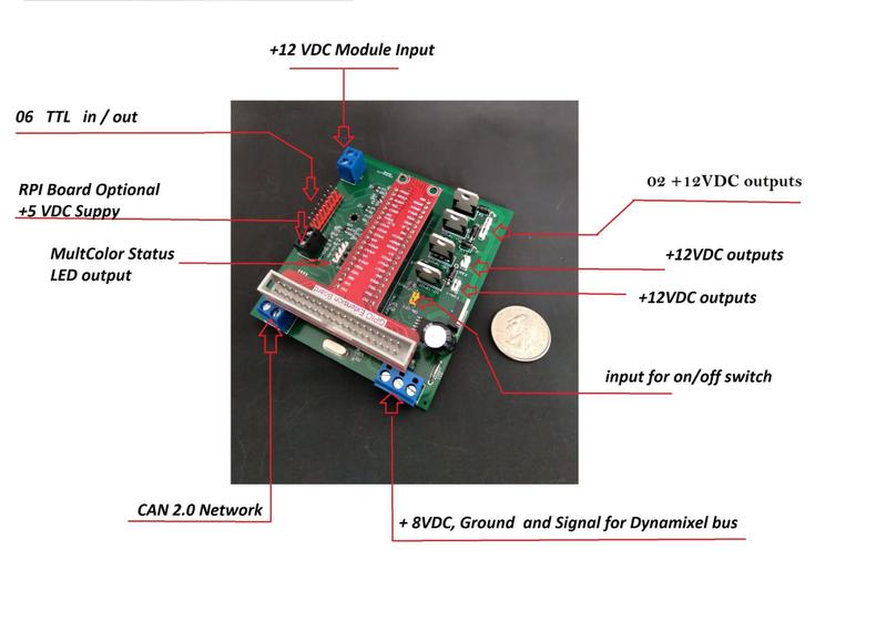 Imagem de Placa  com Rede CAN 2.0 e TTL bus - hardware ROS