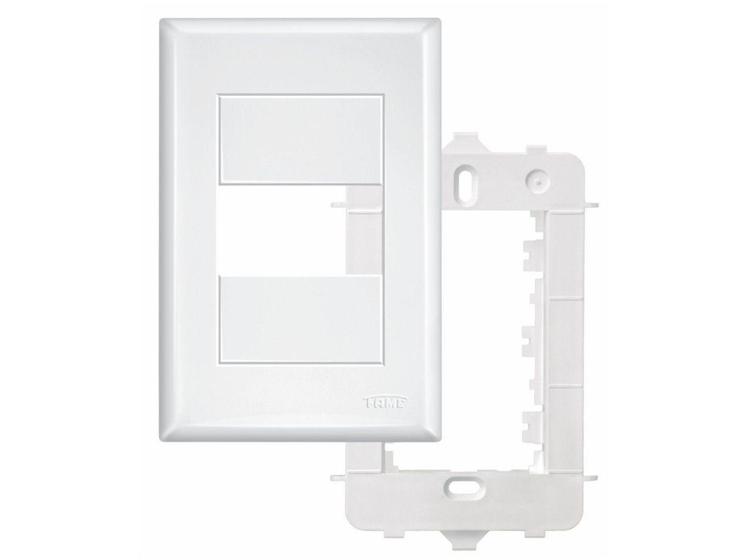 Imagem de Placa com Suporte 4x2 1 Módulo Fame Evidence - Branca