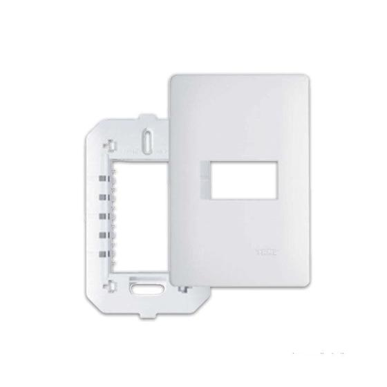Placa com suporte 4x2 1 módulo horizontal Habitat branca Fame Menor preço em Placa com suporte 4x2 1 módulo horizontal Habitat branca Fame