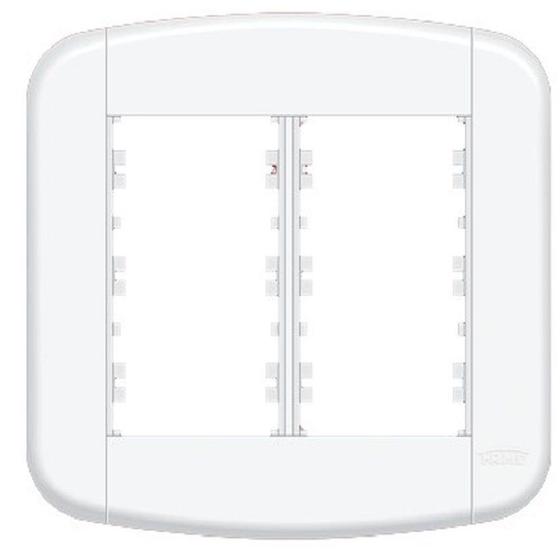 Imagem de Placa Com Suporte 4x4 6 Módulos Branco Blanc Fame 3944