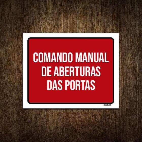 Imagem de Placa Comando Manual Aberturas Das Portas 27X35