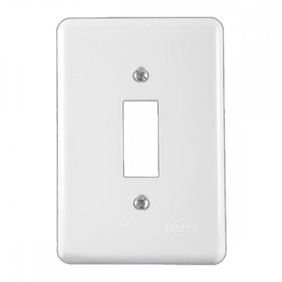 Imagem de Placa Conjunto Ilumi Stylus Branco 4X2 - 1 Interruptor - 2049