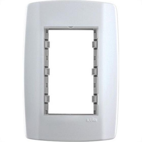 Imagem de Placa Conjunto Modular Slim 4X2 - 3 Modulos Juntos Com Suporte 82100