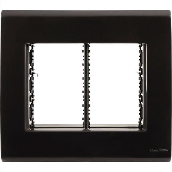 Imagem de Placa Conjunto Modular Tramontina Liz 4X4 - Grafite 6 Modulos - 57106078